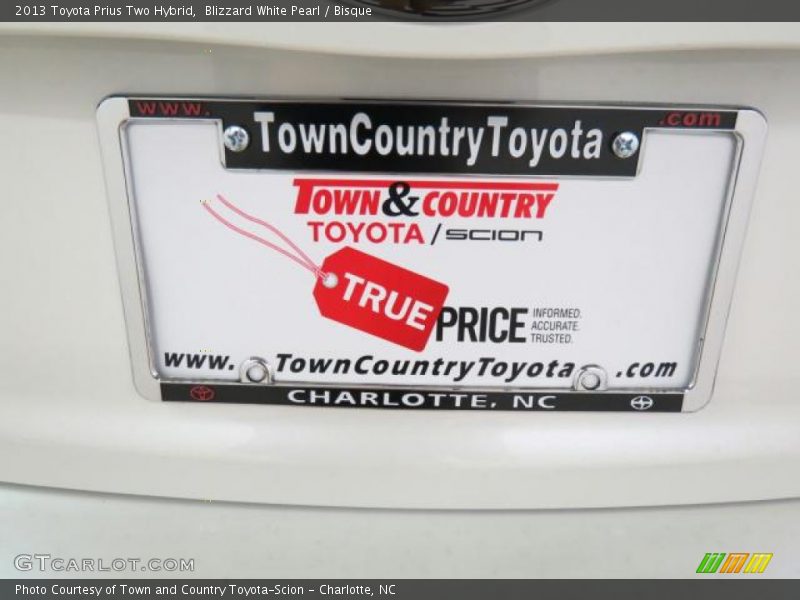 Blizzard White Pearl / Bisque 2013 Toyota Prius Two Hybrid