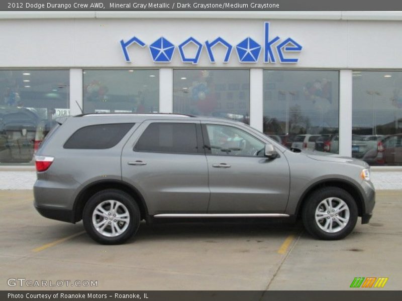 Mineral Gray Metallic / Dark Graystone/Medium Graystone 2012 Dodge Durango Crew AWD