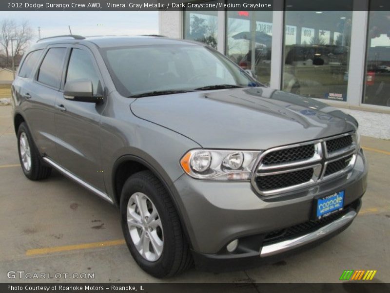 Mineral Gray Metallic / Dark Graystone/Medium Graystone 2012 Dodge Durango Crew AWD