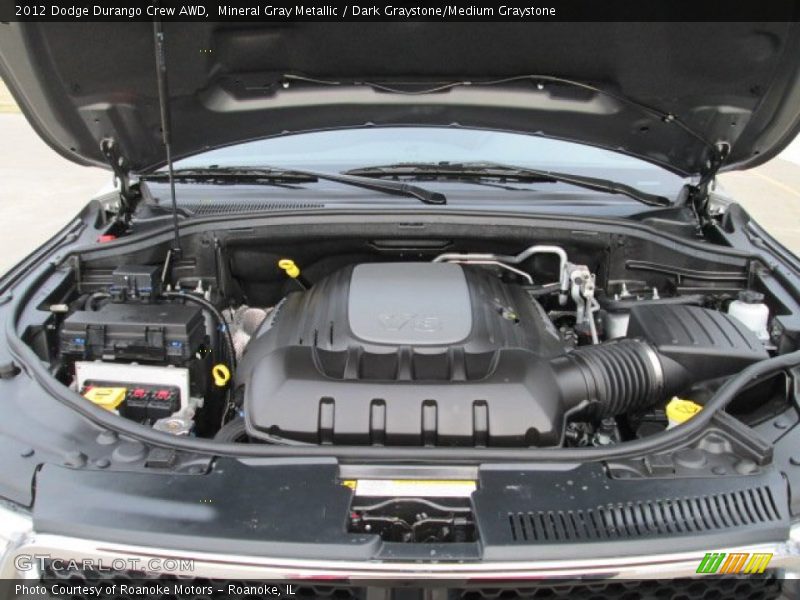 Mineral Gray Metallic / Dark Graystone/Medium Graystone 2012 Dodge Durango Crew AWD