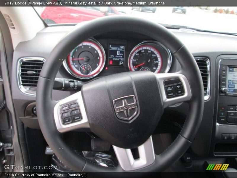 Mineral Gray Metallic / Dark Graystone/Medium Graystone 2012 Dodge Durango Crew AWD