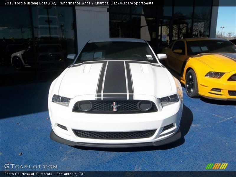 Performance White / Charcoal Black/Recaro Sport Seats 2013 Ford Mustang Boss 302