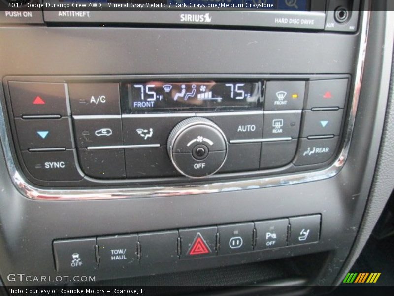 Mineral Gray Metallic / Dark Graystone/Medium Graystone 2012 Dodge Durango Crew AWD