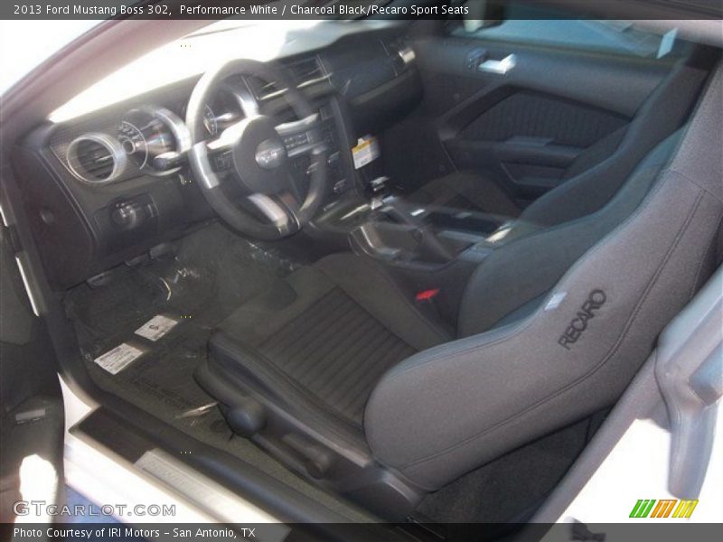Performance White / Charcoal Black/Recaro Sport Seats 2013 Ford Mustang Boss 302