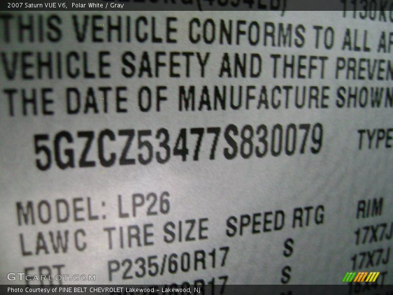 Polar White / Gray 2007 Saturn VUE V6