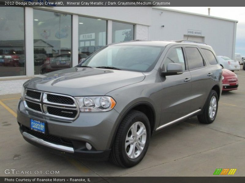 Mineral Gray Metallic / Dark Graystone/Medium Graystone 2012 Dodge Durango Crew AWD