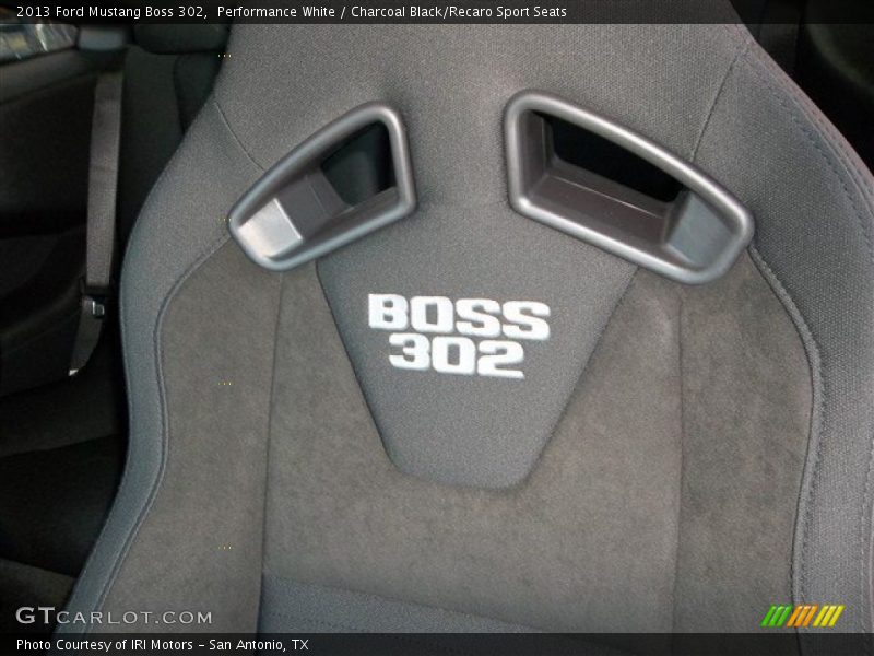 Performance White / Charcoal Black/Recaro Sport Seats 2013 Ford Mustang Boss 302