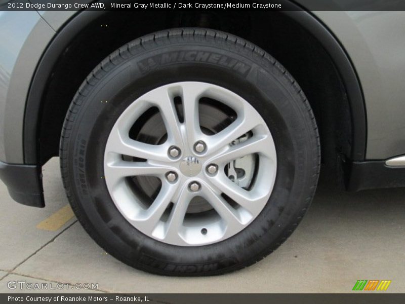 Mineral Gray Metallic / Dark Graystone/Medium Graystone 2012 Dodge Durango Crew AWD