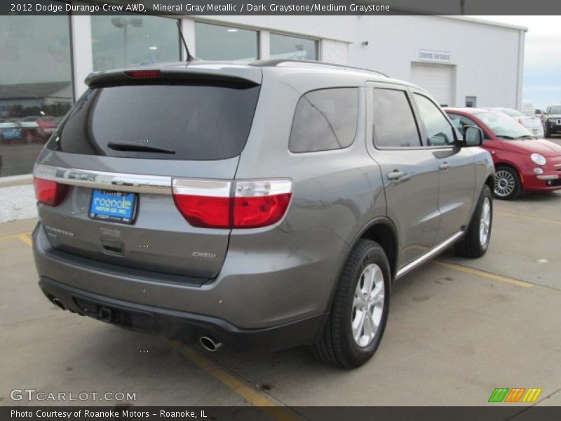 Mineral Gray Metallic / Dark Graystone/Medium Graystone 2012 Dodge Durango Crew AWD