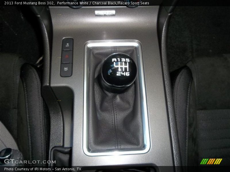 Performance White / Charcoal Black/Recaro Sport Seats 2013 Ford Mustang Boss 302