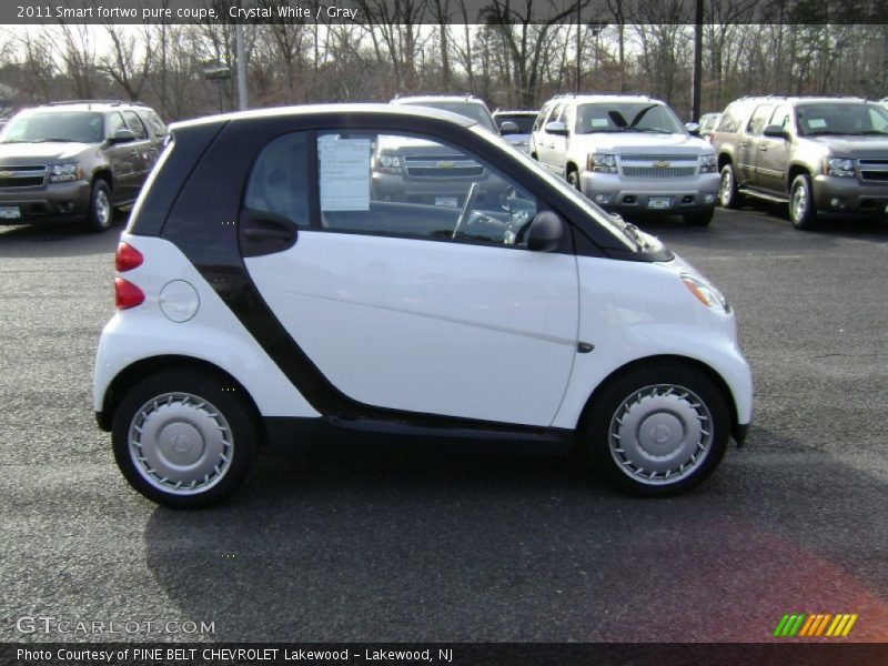 Crystal White / Gray 2011 Smart fortwo pure coupe