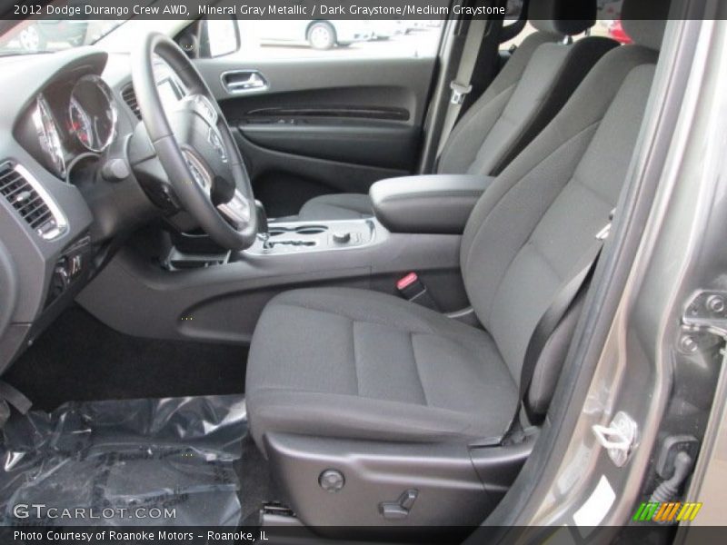 Mineral Gray Metallic / Dark Graystone/Medium Graystone 2012 Dodge Durango Crew AWD