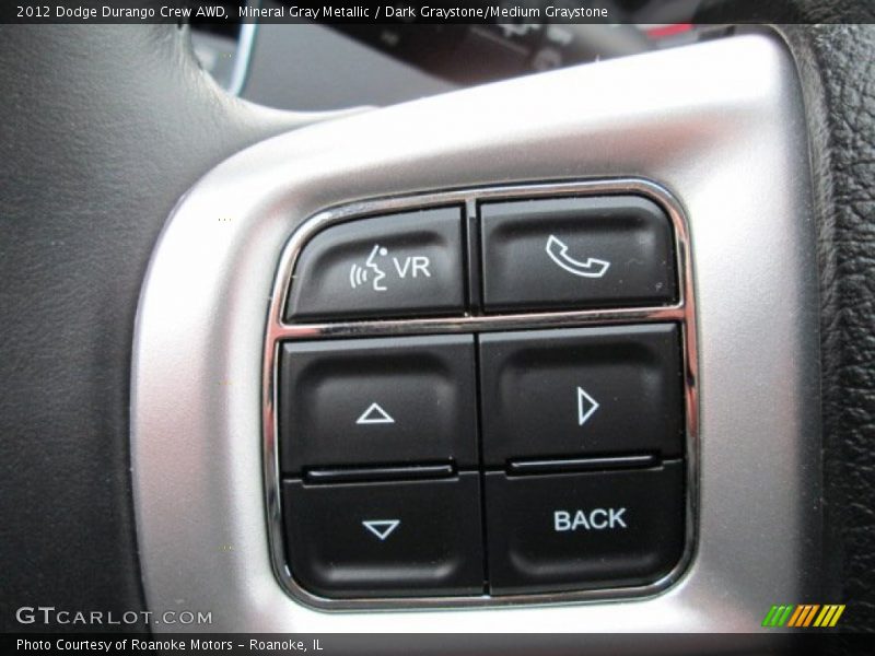 Mineral Gray Metallic / Dark Graystone/Medium Graystone 2012 Dodge Durango Crew AWD
