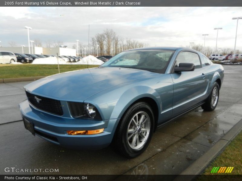 Windveil Blue Metallic / Dark Charcoal 2005 Ford Mustang V6 Deluxe Coupe