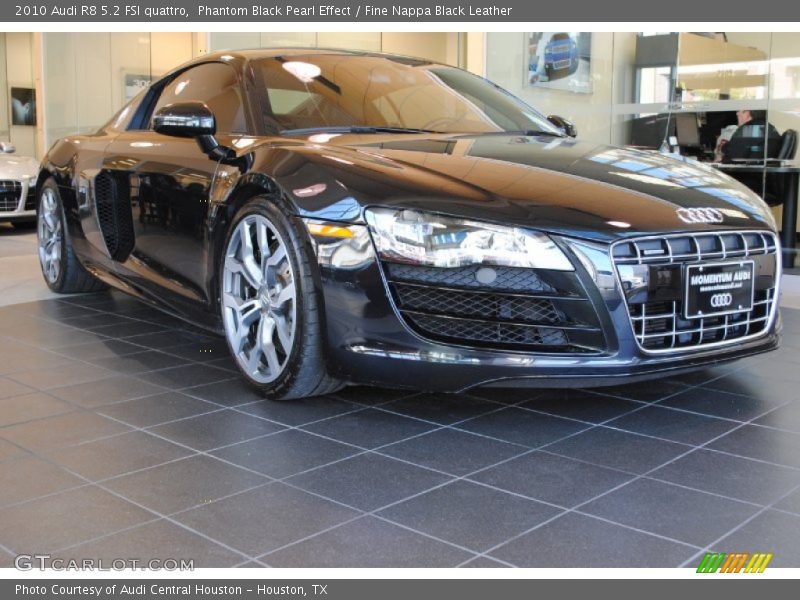 Phantom Black Pearl Effect / Fine Nappa Black Leather 2010 Audi R8 5.2 FSI quattro