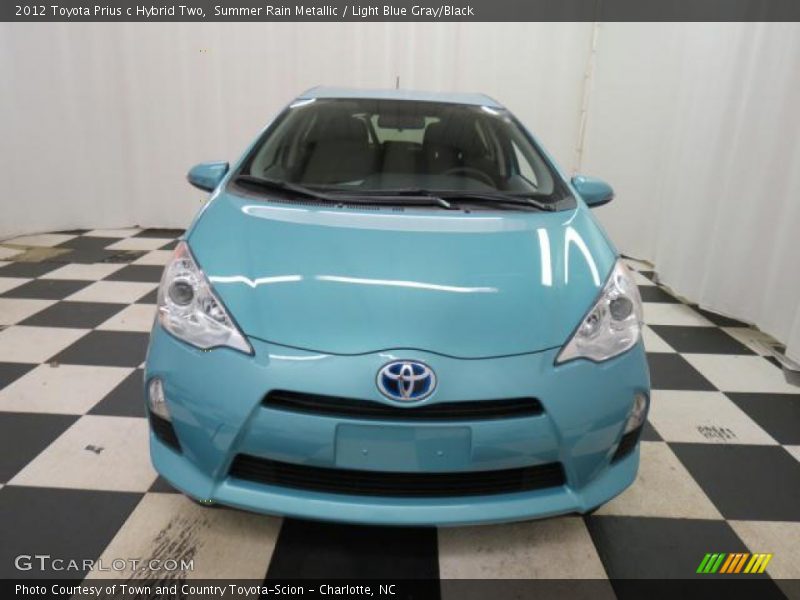 Summer Rain Metallic / Light Blue Gray/Black 2012 Toyota Prius c Hybrid Two