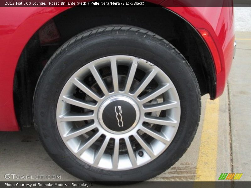 Rosso Brillante (Red) / Pelle Nera/Nera (Black/Black) 2012 Fiat 500 Lounge