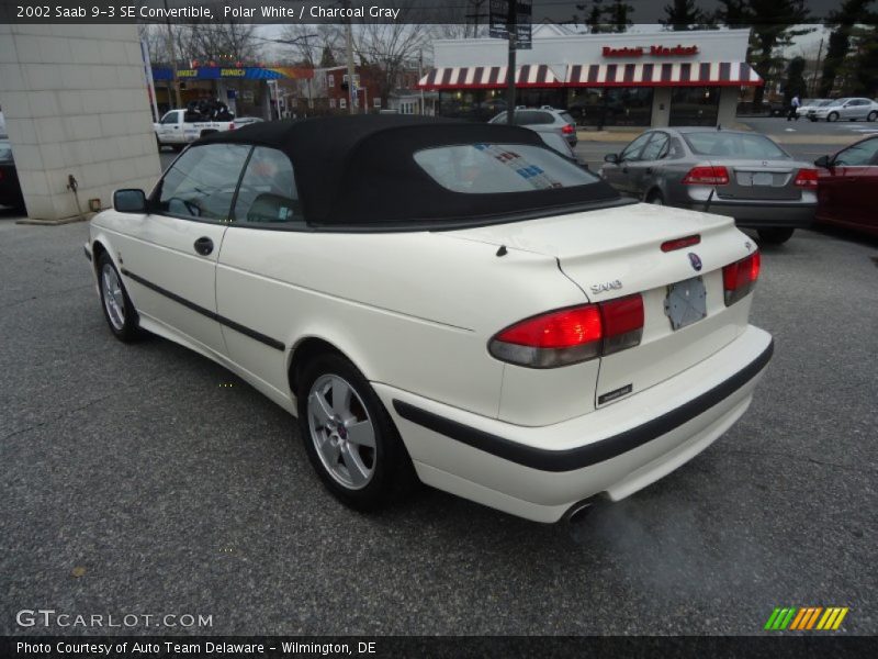 Polar White / Charcoal Gray 2002 Saab 9-3 SE Convertible