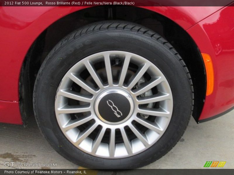 Rosso Brillante (Red) / Pelle Nera/Nera (Black/Black) 2012 Fiat 500 Lounge