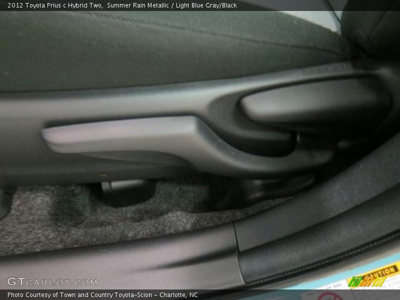 Summer Rain Metallic / Light Blue Gray/Black 2012 Toyota Prius c Hybrid Two