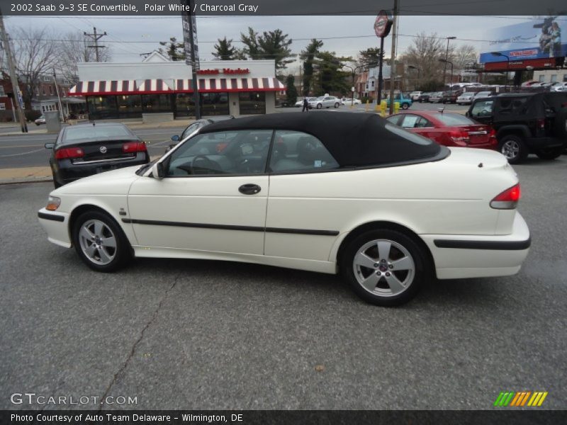 Polar White / Charcoal Gray 2002 Saab 9-3 SE Convertible