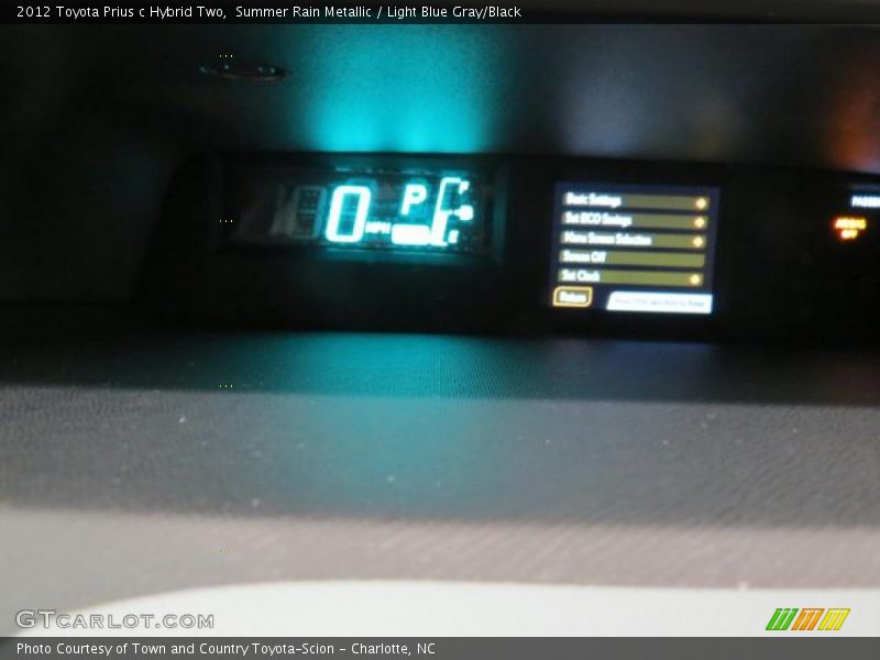 Summer Rain Metallic / Light Blue Gray/Black 2012 Toyota Prius c Hybrid Two