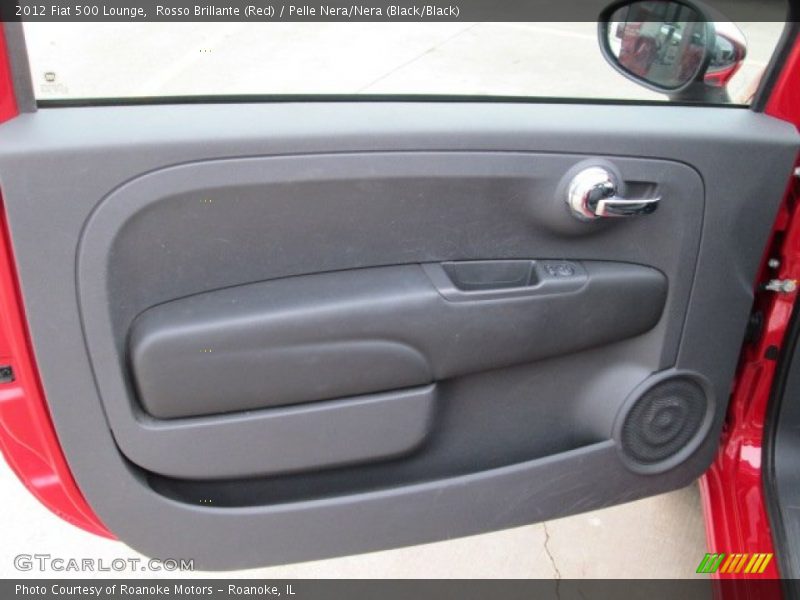 Rosso Brillante (Red) / Pelle Nera/Nera (Black/Black) 2012 Fiat 500 Lounge