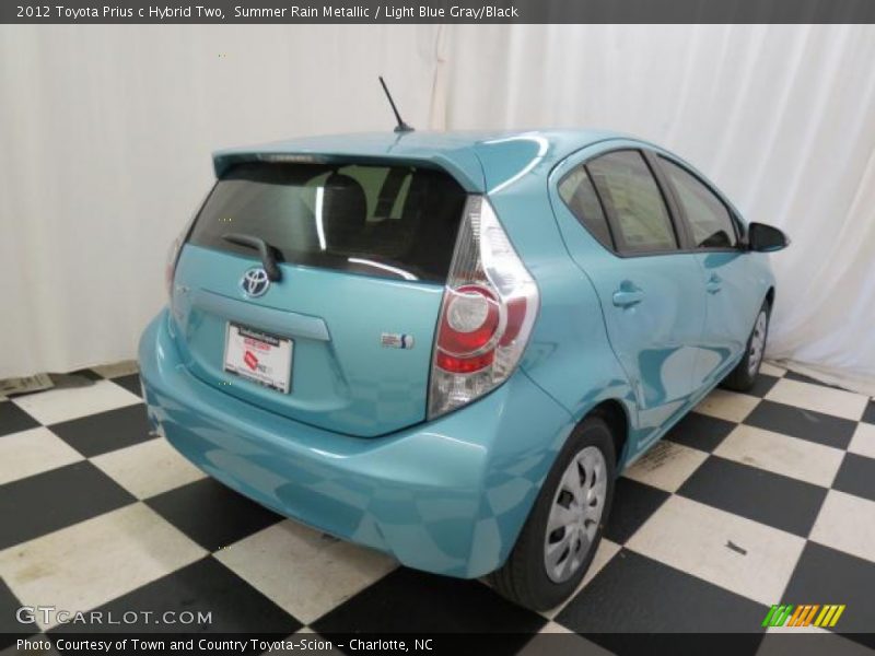 Summer Rain Metallic / Light Blue Gray/Black 2012 Toyota Prius c Hybrid Two
