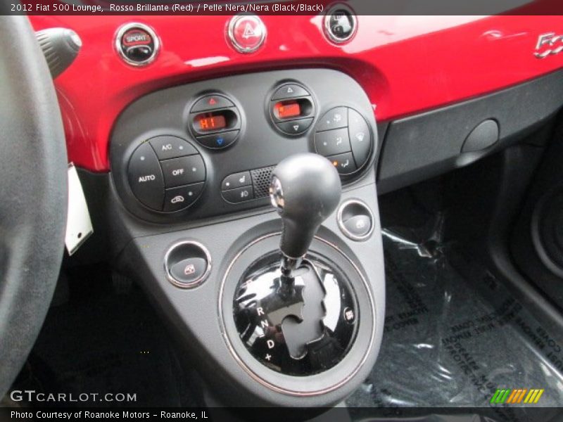 Rosso Brillante (Red) / Pelle Nera/Nera (Black/Black) 2012 Fiat 500 Lounge