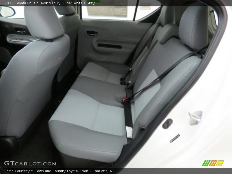 Super White / Gray 2012 Toyota Prius c Hybrid Four