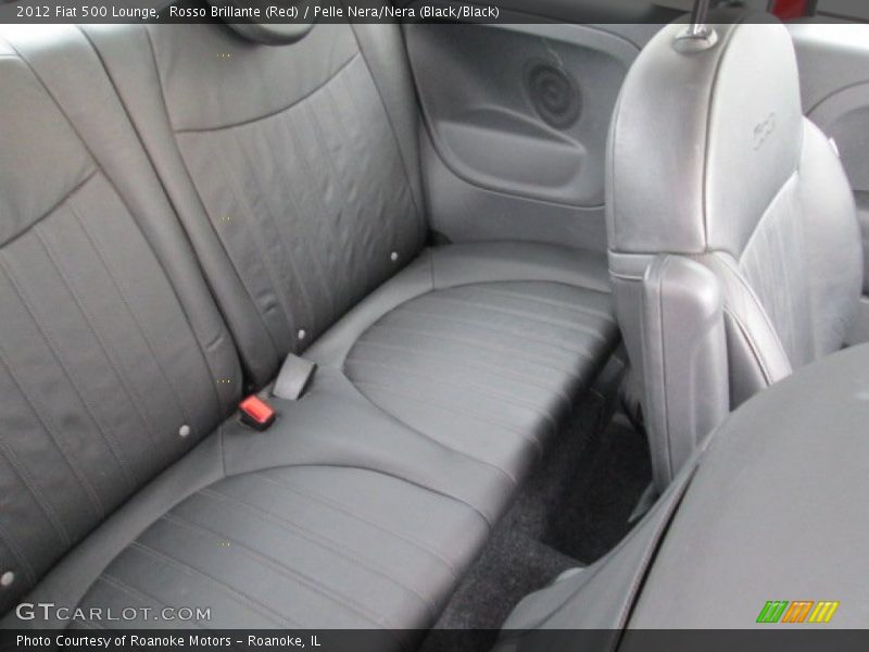 Rosso Brillante (Red) / Pelle Nera/Nera (Black/Black) 2012 Fiat 500 Lounge