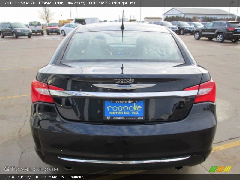 Blackberry Pearl Coat / Black/Light Frost 2012 Chrysler 200 Limited Sedan