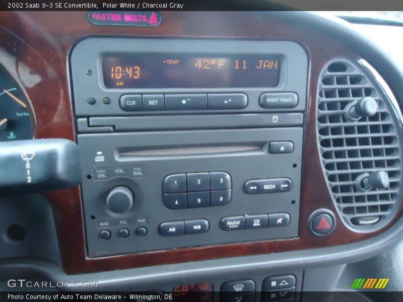 Controls of 2002 9-3 SE Convertible