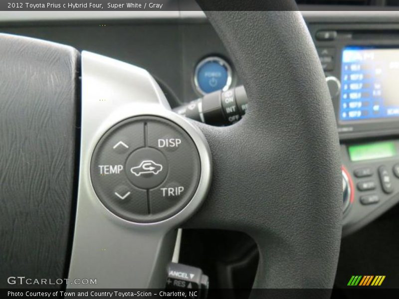 Super White / Gray 2012 Toyota Prius c Hybrid Four
