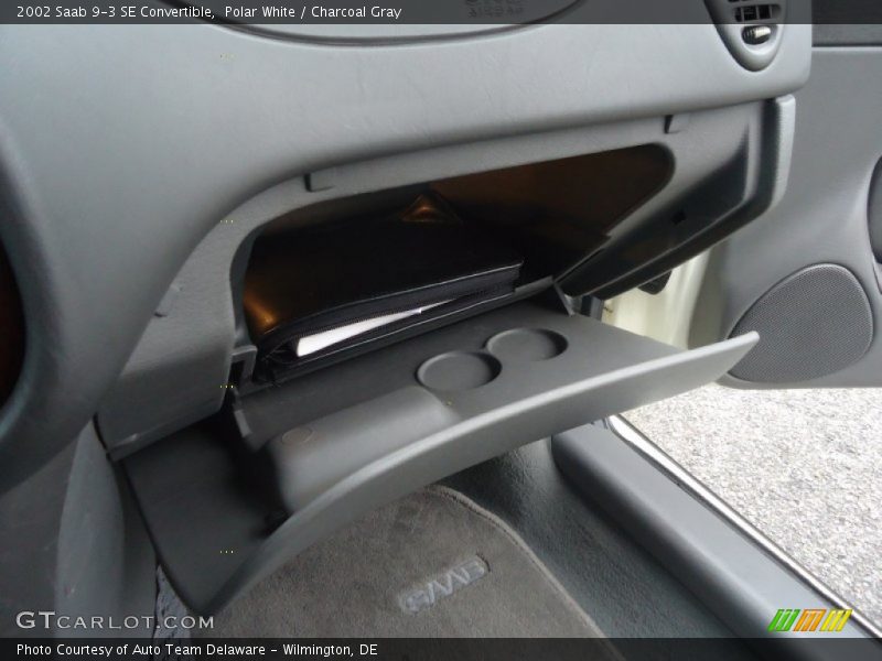 Polar White / Charcoal Gray 2002 Saab 9-3 SE Convertible