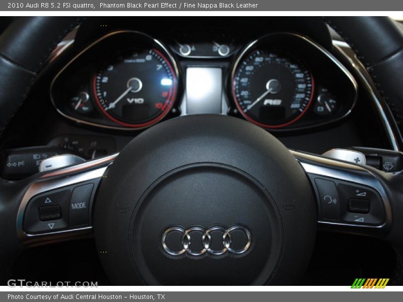 Phantom Black Pearl Effect / Fine Nappa Black Leather 2010 Audi R8 5.2 FSI quattro