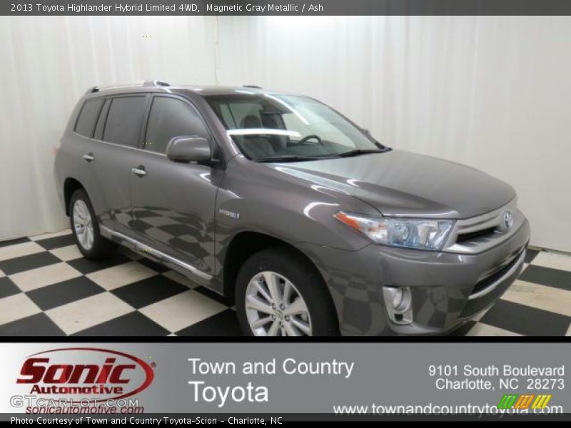 Magnetic Gray Metallic / Ash 2013 Toyota Highlander Hybrid Limited 4WD