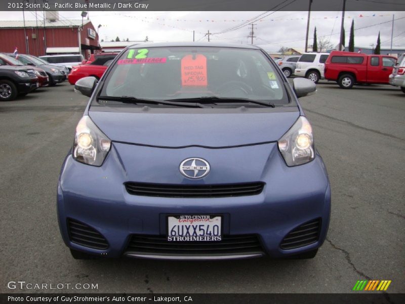 Pacific Blue Metallic / Dark Gray 2012 Scion iQ