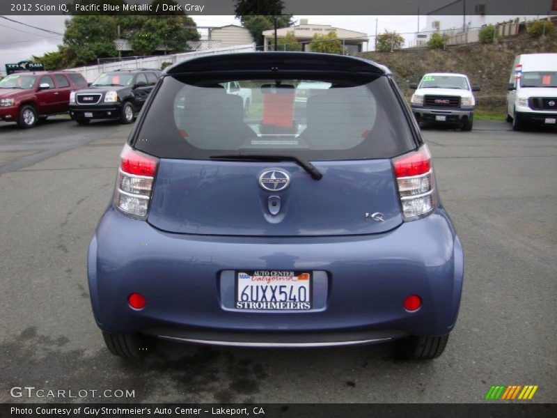 Pacific Blue Metallic / Dark Gray 2012 Scion iQ