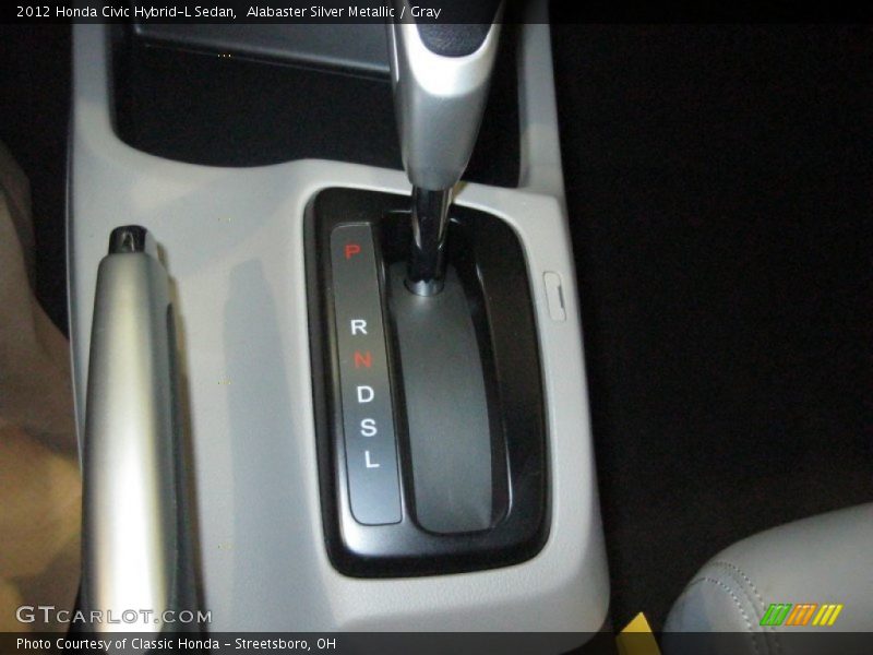 Alabaster Silver Metallic / Gray 2012 Honda Civic Hybrid-L Sedan