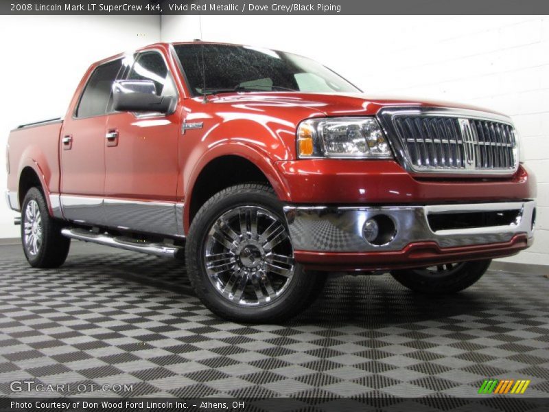 Vivid Red Metallic / Dove Grey/Black Piping 2008 Lincoln Mark LT SuperCrew 4x4