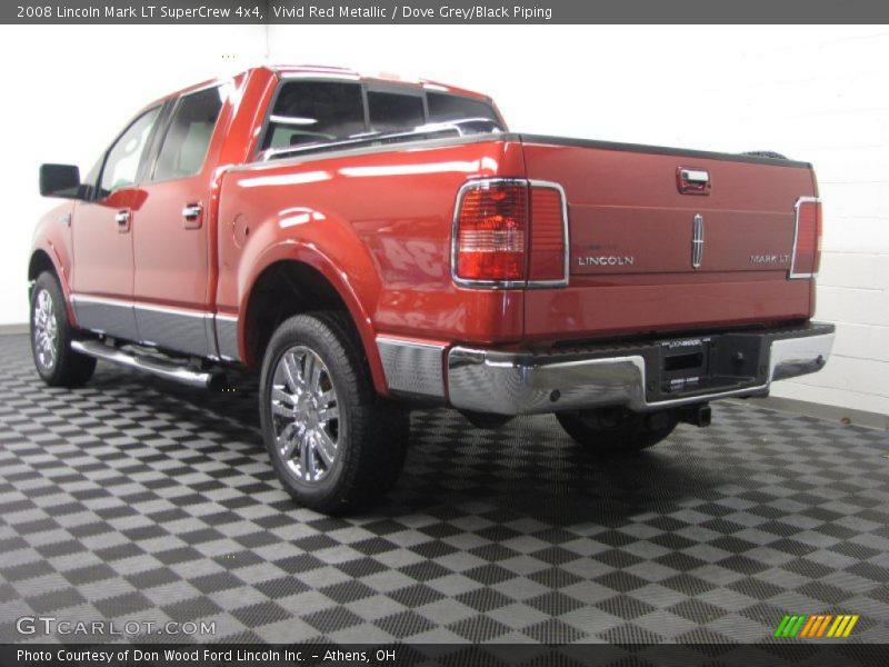 Vivid Red Metallic / Dove Grey/Black Piping 2008 Lincoln Mark LT SuperCrew 4x4