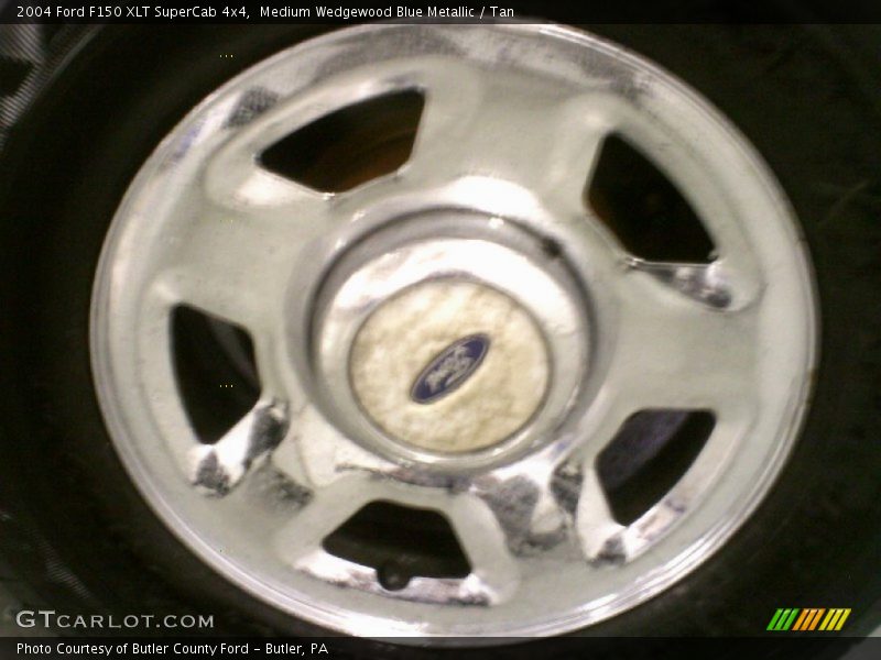 Medium Wedgewood Blue Metallic / Tan 2004 Ford F150 XLT SuperCab 4x4