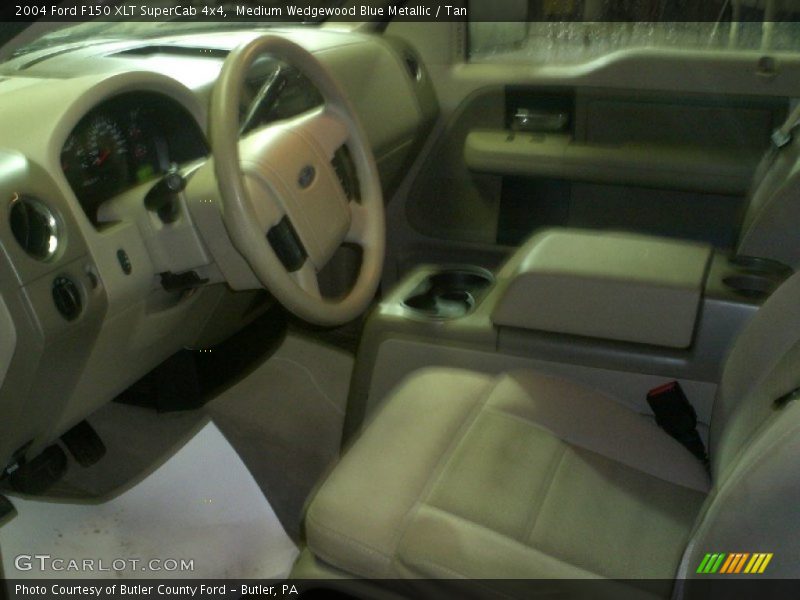 Medium Wedgewood Blue Metallic / Tan 2004 Ford F150 XLT SuperCab 4x4