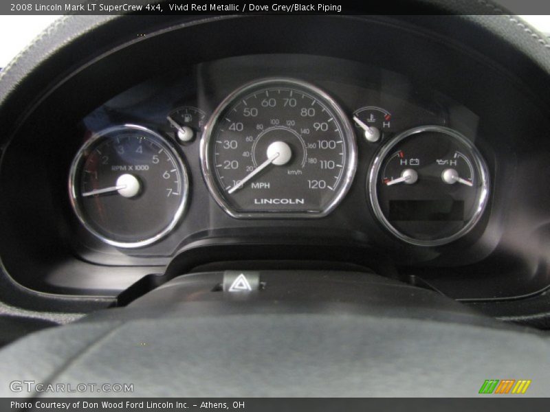 Vivid Red Metallic / Dove Grey/Black Piping 2008 Lincoln Mark LT SuperCrew 4x4