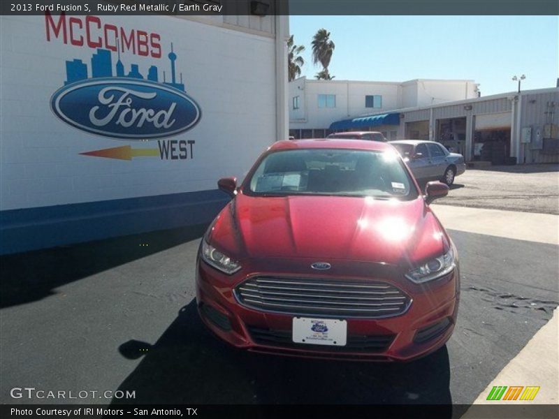 Ruby Red Metallic / Earth Gray 2013 Ford Fusion S
