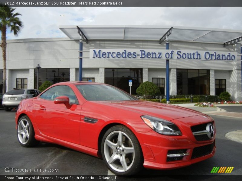 Mars Red / Sahara Beige 2012 Mercedes-Benz SLK 350 Roadster