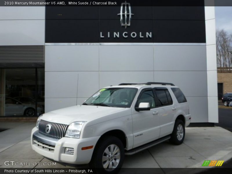 White Suede / Charcoal Black 2010 Mercury Mountaineer V6 AWD