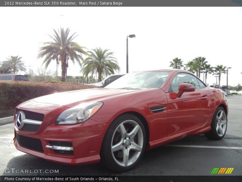 Mars Red / Sahara Beige 2012 Mercedes-Benz SLK 350 Roadster