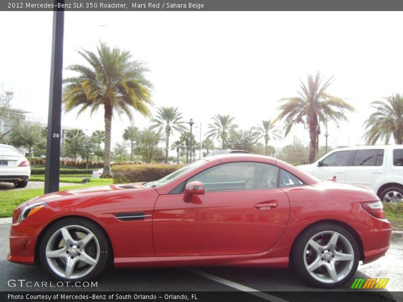 Mars Red / Sahara Beige 2012 Mercedes-Benz SLK 350 Roadster